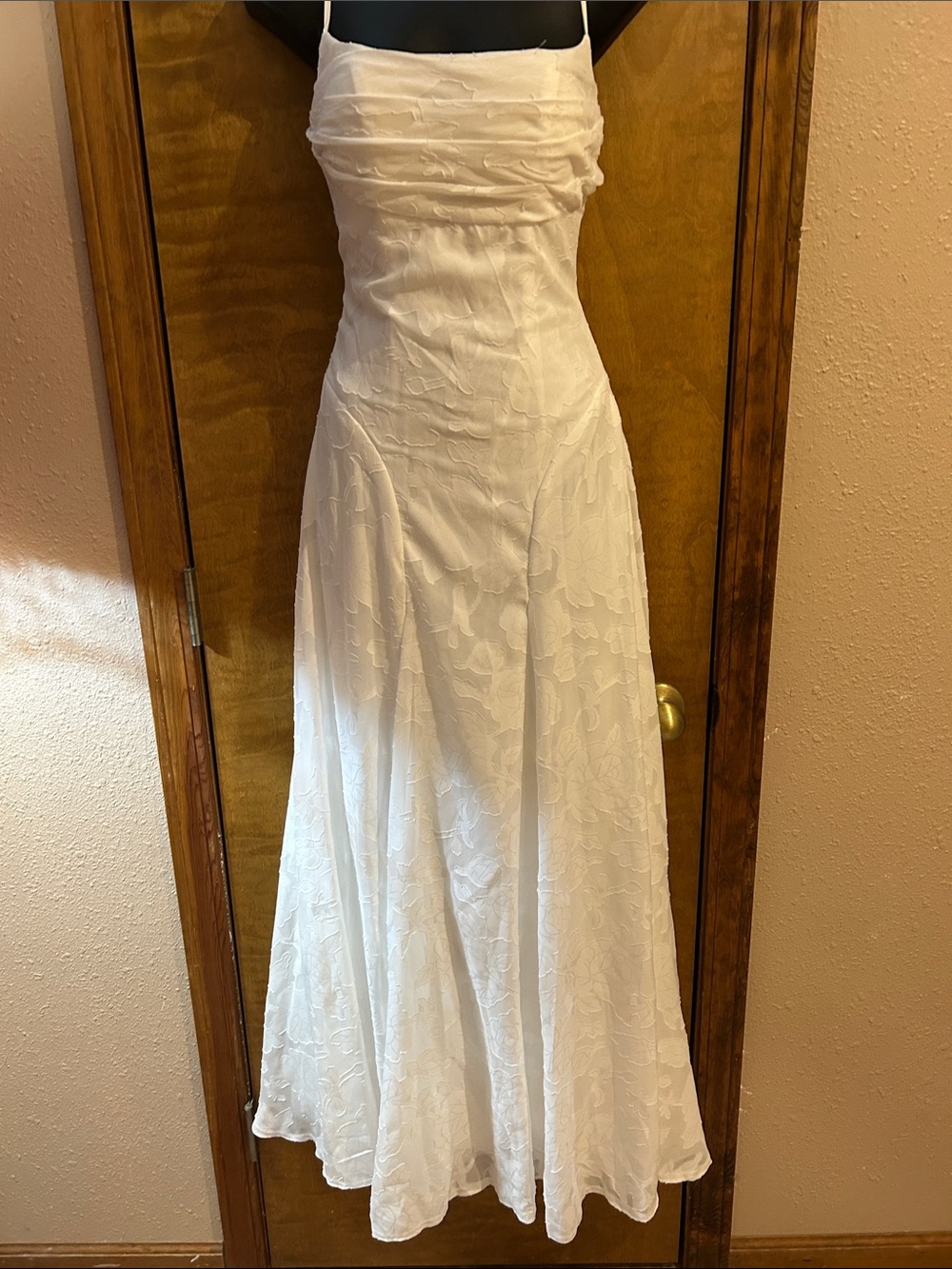 Source Unknown White Strapless A-Line Prom Dress